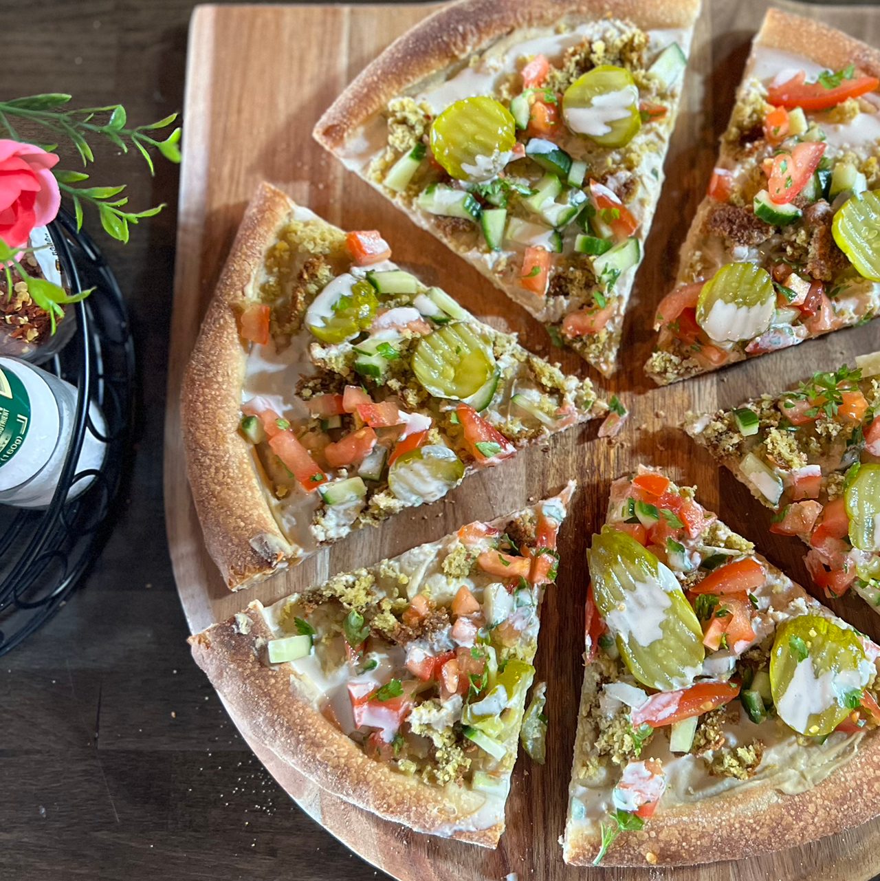 The Falafel Garden Pizza.