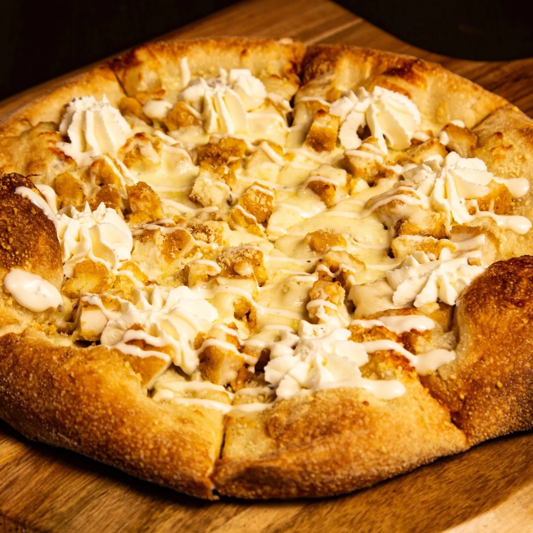 Chicken Parmesan Pizza.